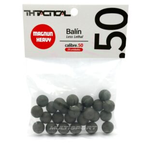 Pack balin traumatico goma 25 unid x 2 total 50 unidades calibre .50