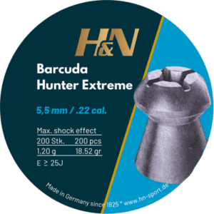 LATA DE POSTONES HN BARACUDA HUNTER EXTREME CALIBRE 5.5 PESO 18.52 GR 200 UNIDADES