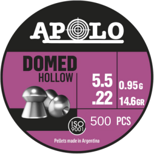 LATA DE POSTONES APOLO DOMED HOLLOW CALIBRE 5.5 PESO 14.6 GR 500 UNIDADES