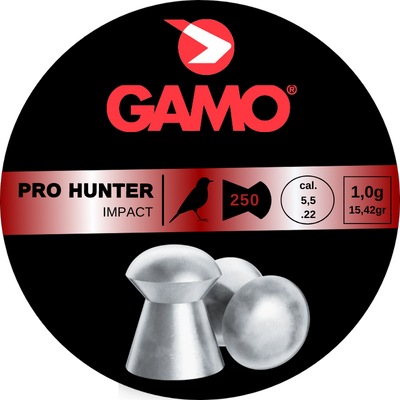 LATA DE POSTONES GAMO PRO HUNTER CAL. 5.5 PESO 15.42 GR 250 UNIDADES