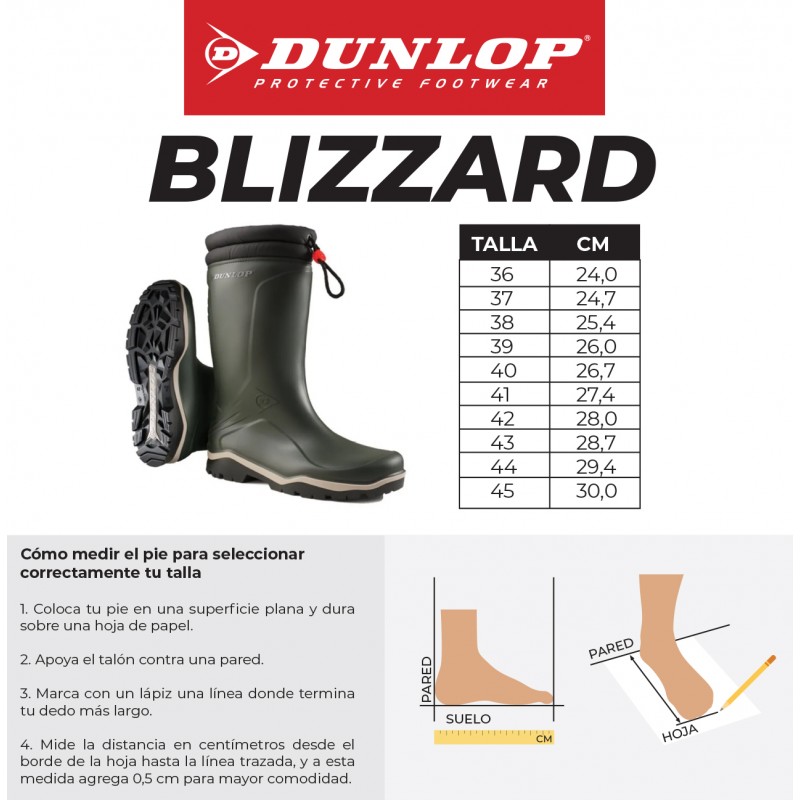BOTA DUNLOP BIZZARD FUR LINING VERDE N° 43 - Imagen 2