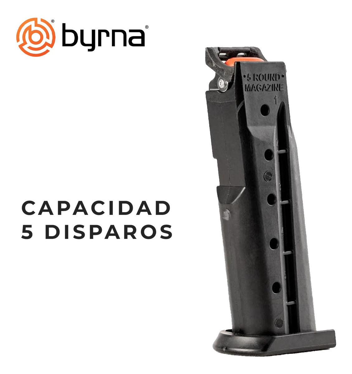 CARGADOR PISTOLA BYRNA 5 TIROS DE CAPACIDAD