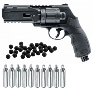 🔥¡OFERTA ESPECIAL! Combo revolver traumático HDR50 cal .50 11 JOULES DE ENERGIA // INCLUYE 10 CO2 + 50 MUNICIONES