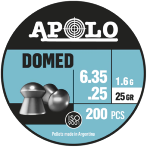 Lata poston Apolo Domed 25 grains 200 unid. calibre 6,35