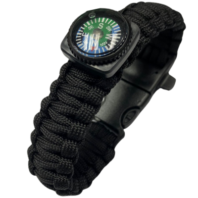 Pulsera paracord tactica con brujula