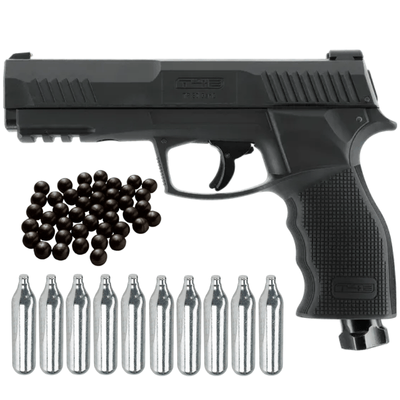 Kit Pistola traumática Umarex TP50 gen 2 cal .50 de energía 13 J // INCLUYE 10 CO2 + 50 MUNICIONES