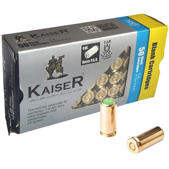 Fogueo Kaiser calibre 9mm 50 Unid.