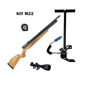 KIT M22 + MIRA-3-9X40 + BOMBIN PCP + FUNDA Y POSTONES