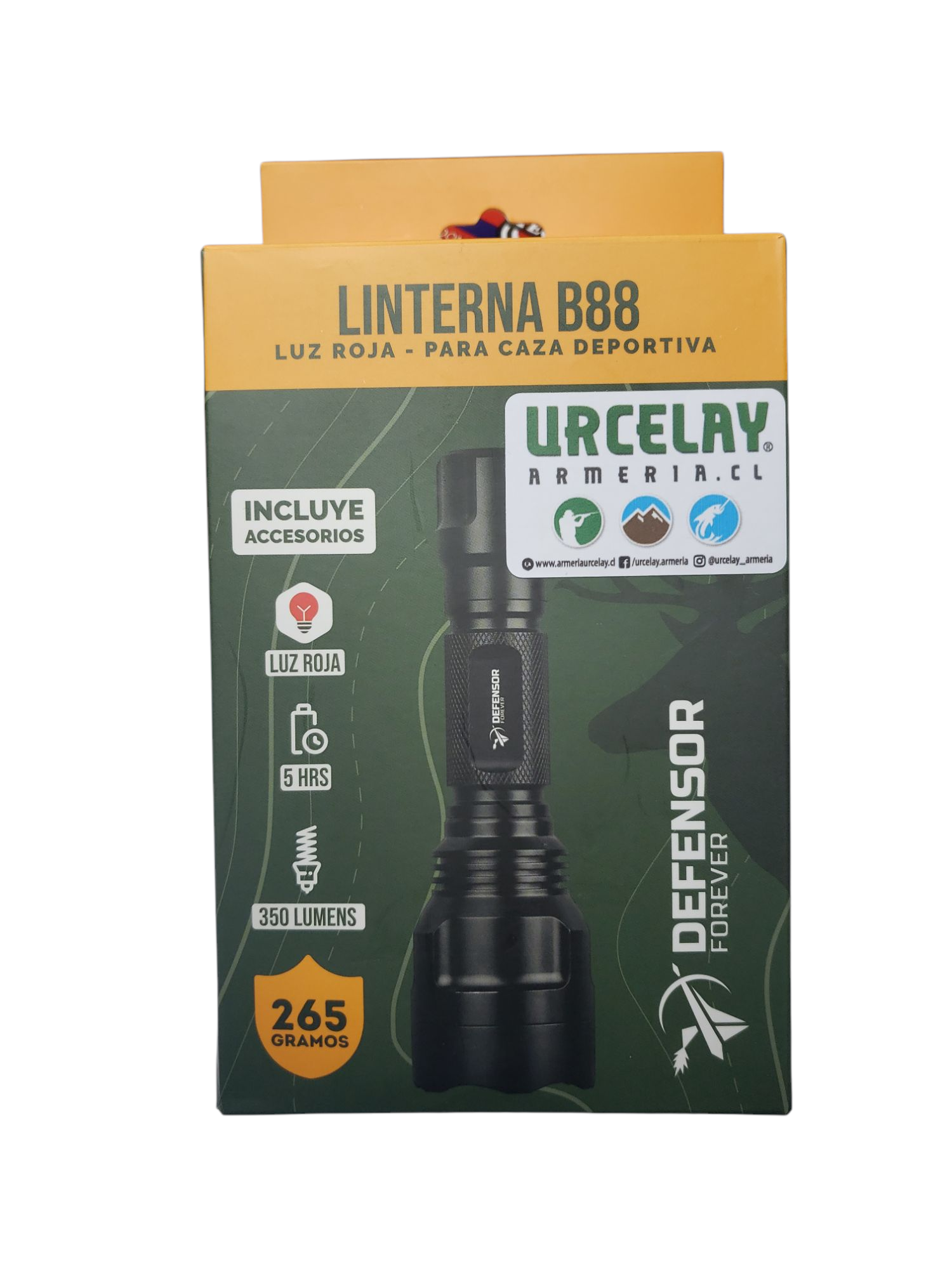 LINTERNA LUZ ROJA DEFENSOR B88