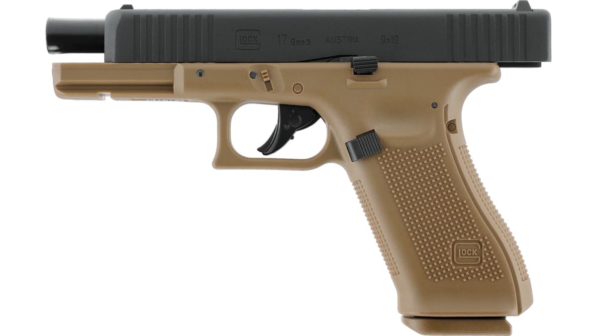 PISTOLA GLOCK 17 GEN5 4,5 NEGRA/COYOTE CO2 BALIN #58470 - Imagen 3