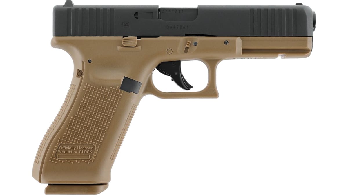 PISTOLA GLOCK 17 GEN5 4,5 NEGRA/COYOTE CO2 BALIN #58470 - Imagen 2
