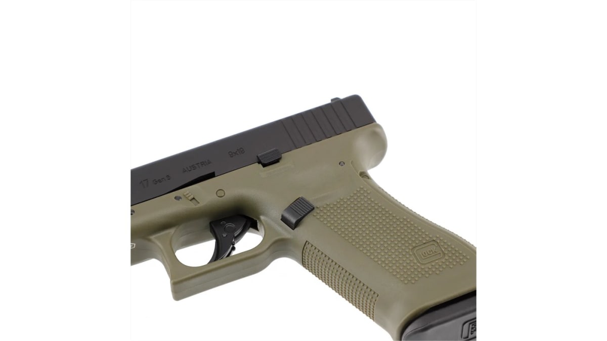 PISTOLA GLOCK 17 GEN5 6 MM AIRSOFT CO2 NEGRA/VERDE #26481 - Imagen 3