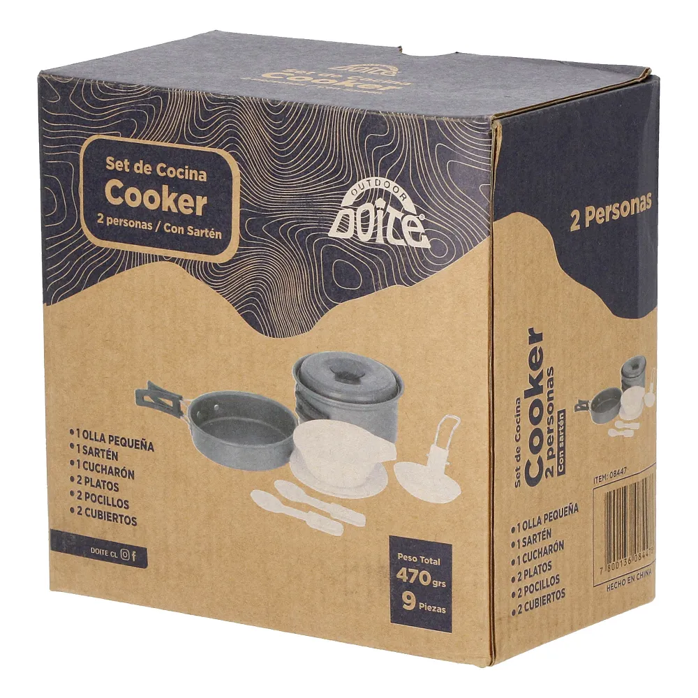 SET COCINA COOKER 2 PERSONAS GRIS DOITE - Imagen 2