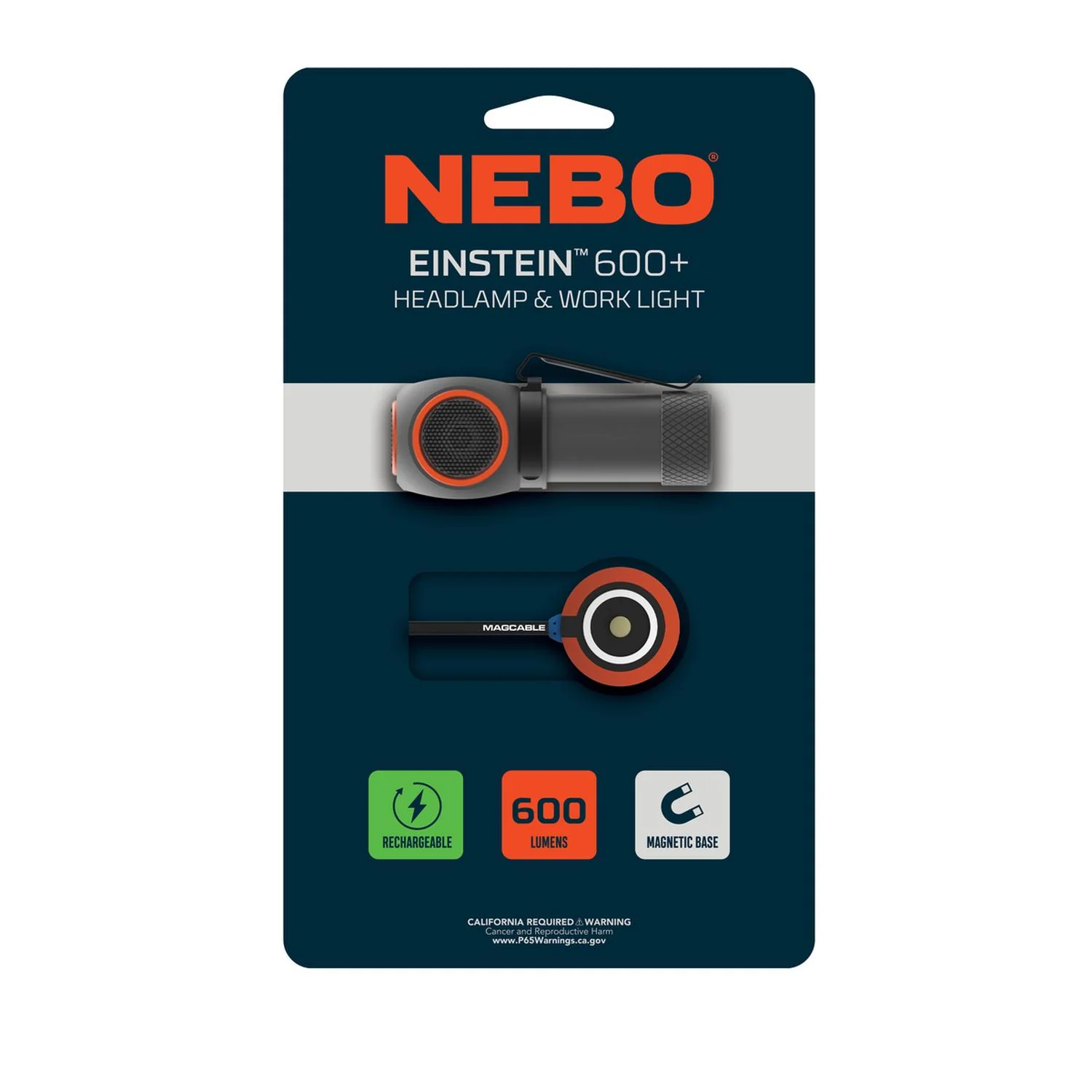 Linterna Frontal Recargable NEBO Einstein 600+ Lúmenes - Imagen 4