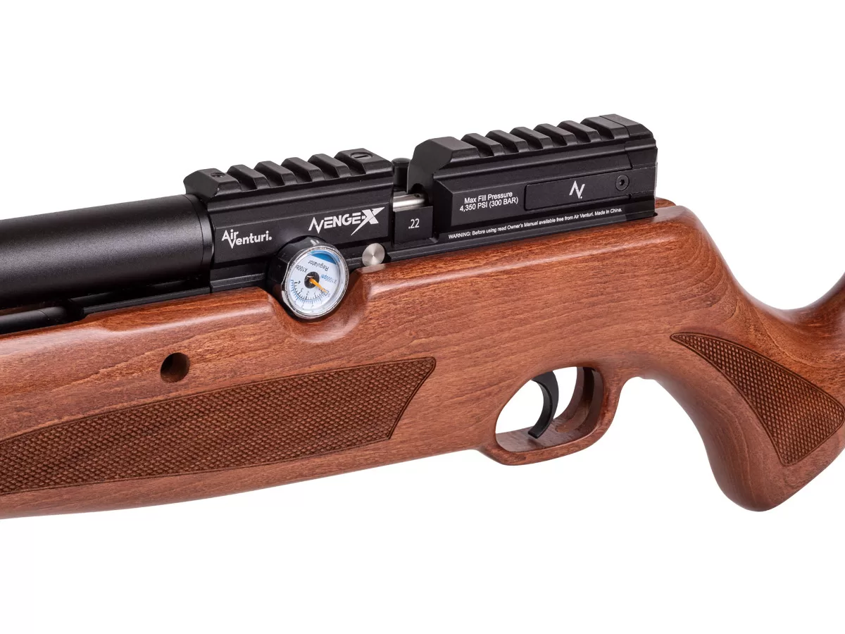 Rifle pcp Leviathan Avenger X1-AW MADERA cal. 5.5 + FUNDA + POSTONES DE REGALO - Imagen 3