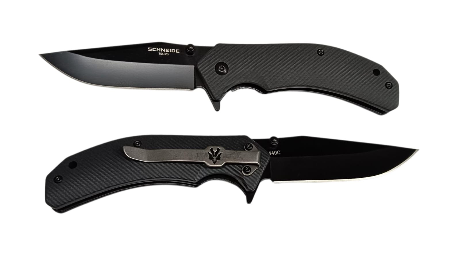 NAVAJA SCHNEIDE KRIEGER GRIS OSCURO G10 / 440c /61031 - Imagen 2