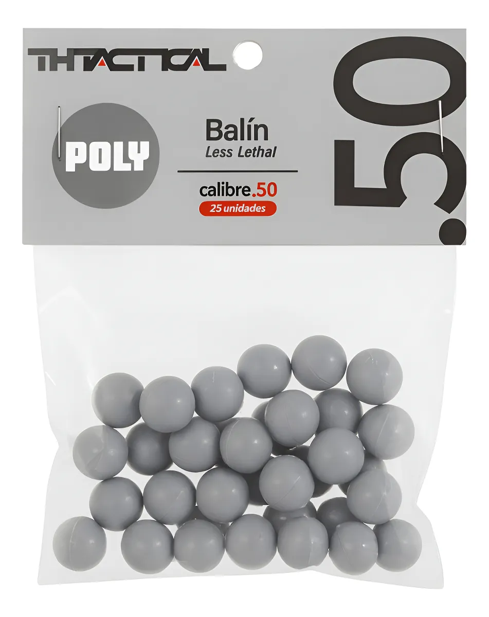 MUNICION TH TACTICAL TRAUMATICA CAL 0.50 PVC PACK 25 UNID. X 2